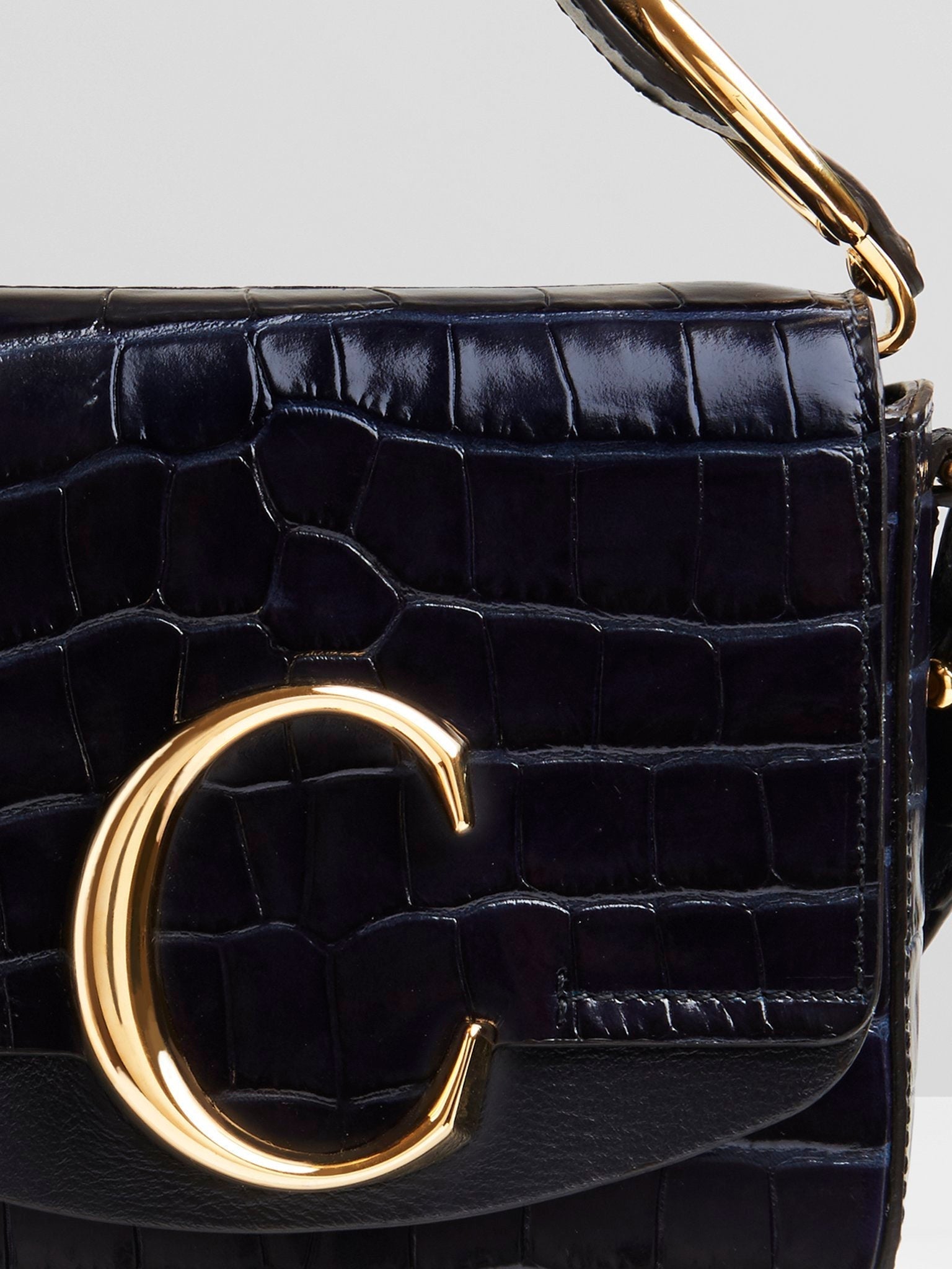Mini sac Chloé C en cuir - Fullblue