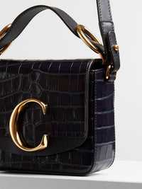 Mini sac Chloé C en cuir - Fullblue