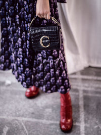 Mini sac Chloé C en cuir - Fullblue
