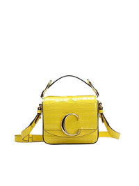 Mini sac Chloé C en cuir - Joyful Yellow