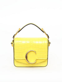 Mini sac Chloé C en cuir - Joyful Yellow
