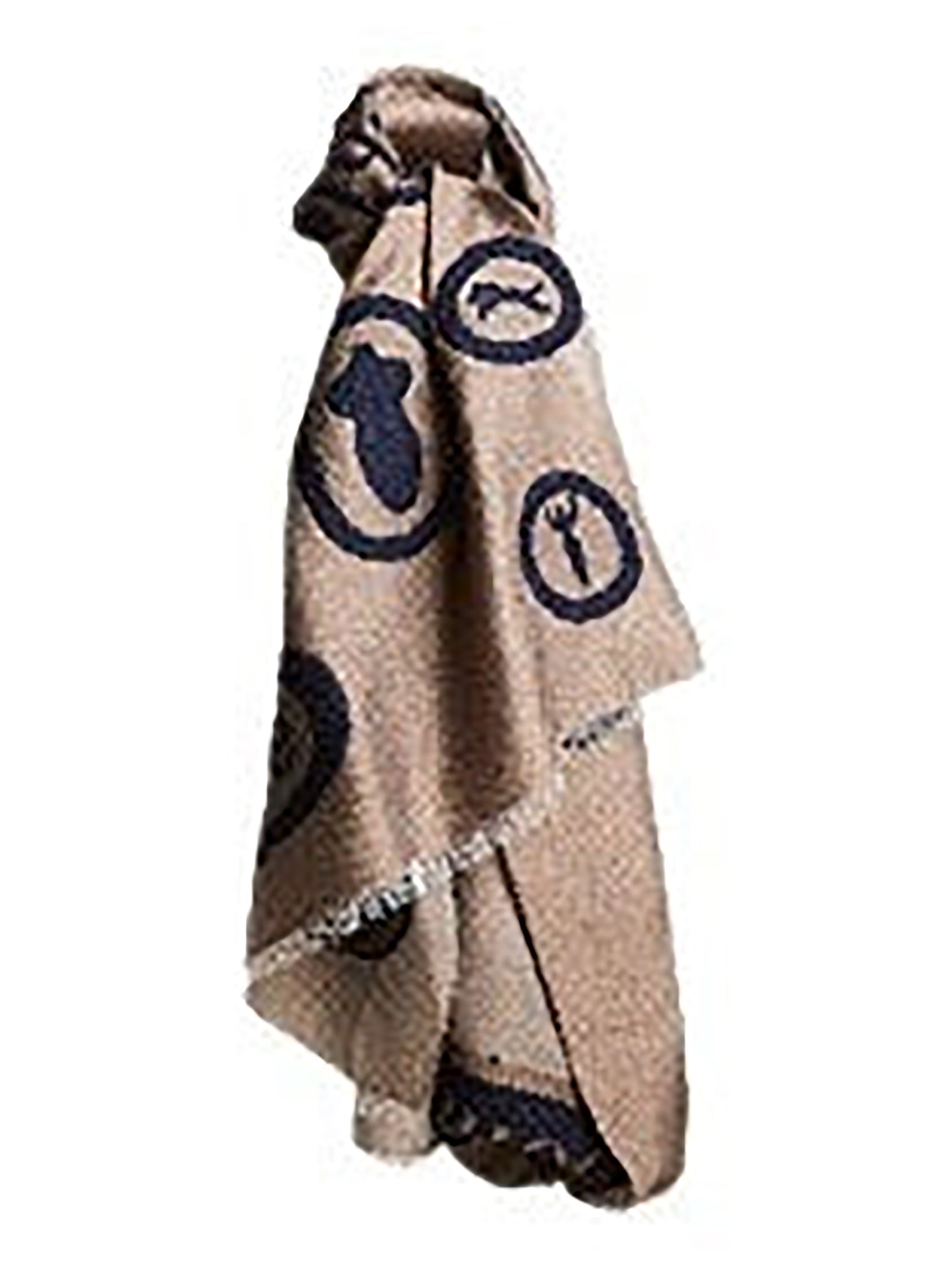 Foulard imprimé baroque en laine - Woody Brown
