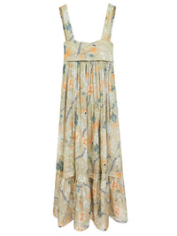 Robe midi imprimé - Green & Orange