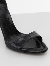 Sandales à talons Chris en cuir - Black