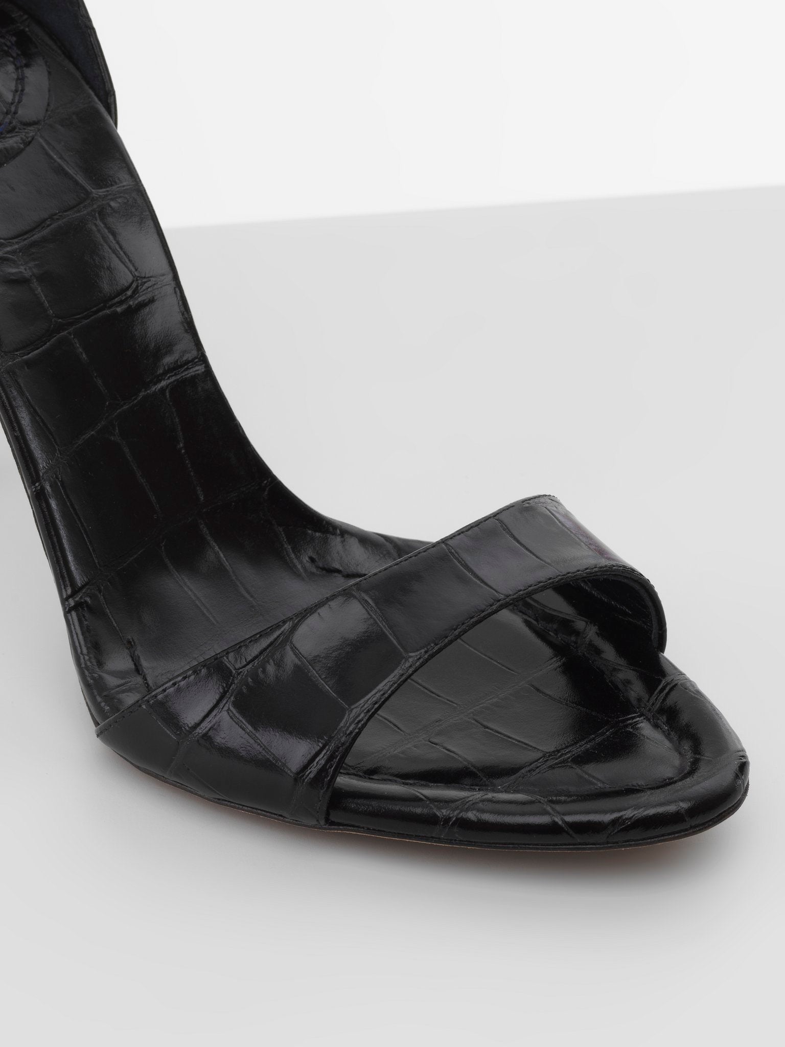 Sandales à talons Chris en cuir - Black