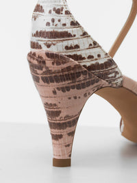 Sandales à talons Carla en cuir - Misty Rose