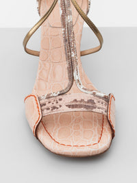 Sandales à talons Carla en cuir - Misty Rose