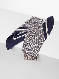 Foulard Signature en soie - Dark Denim