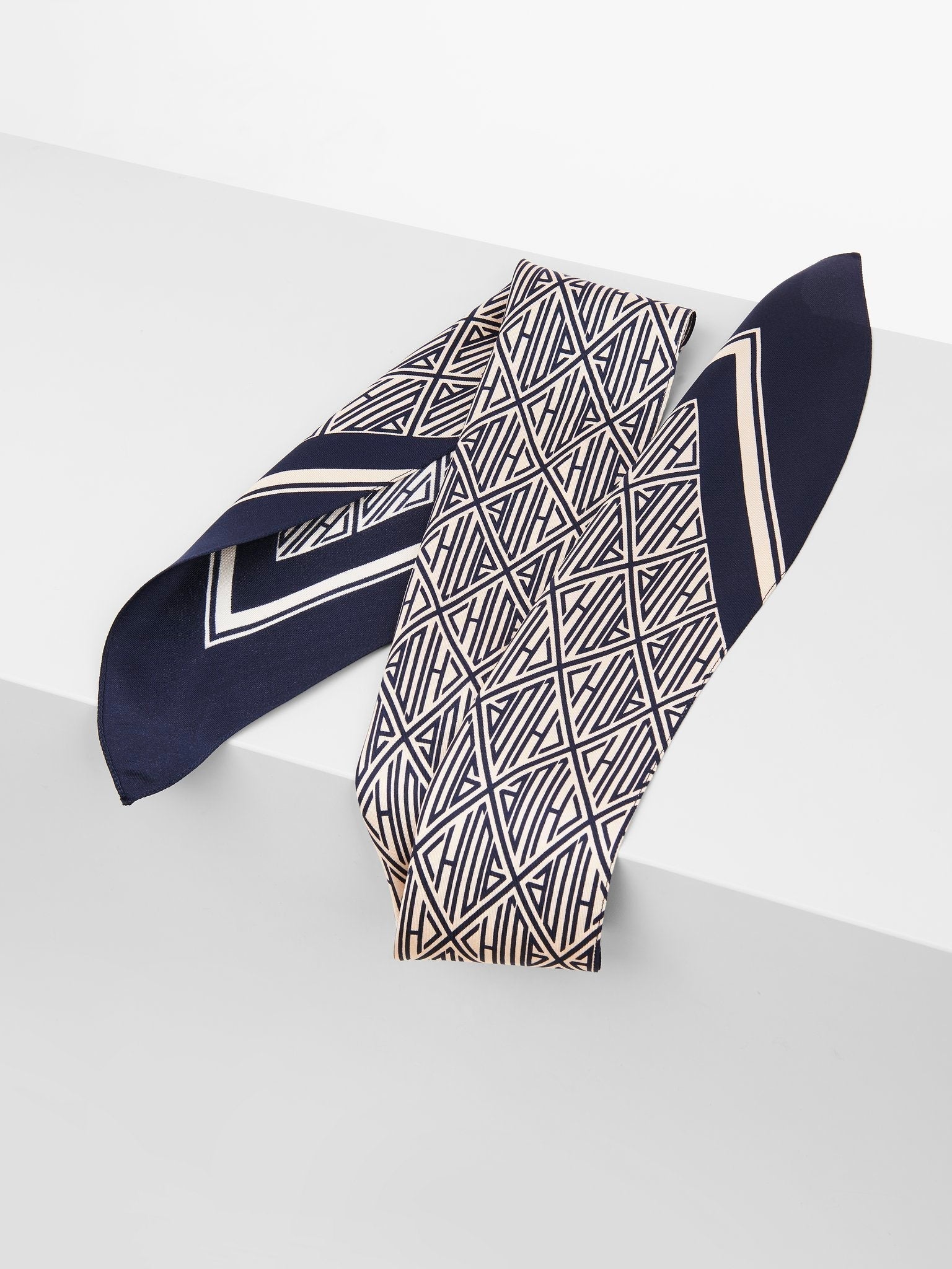 Foulard Signature en soie - Dark Denim