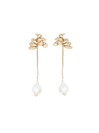 Boucles d'oreilles Céleste en laiton - Pearl