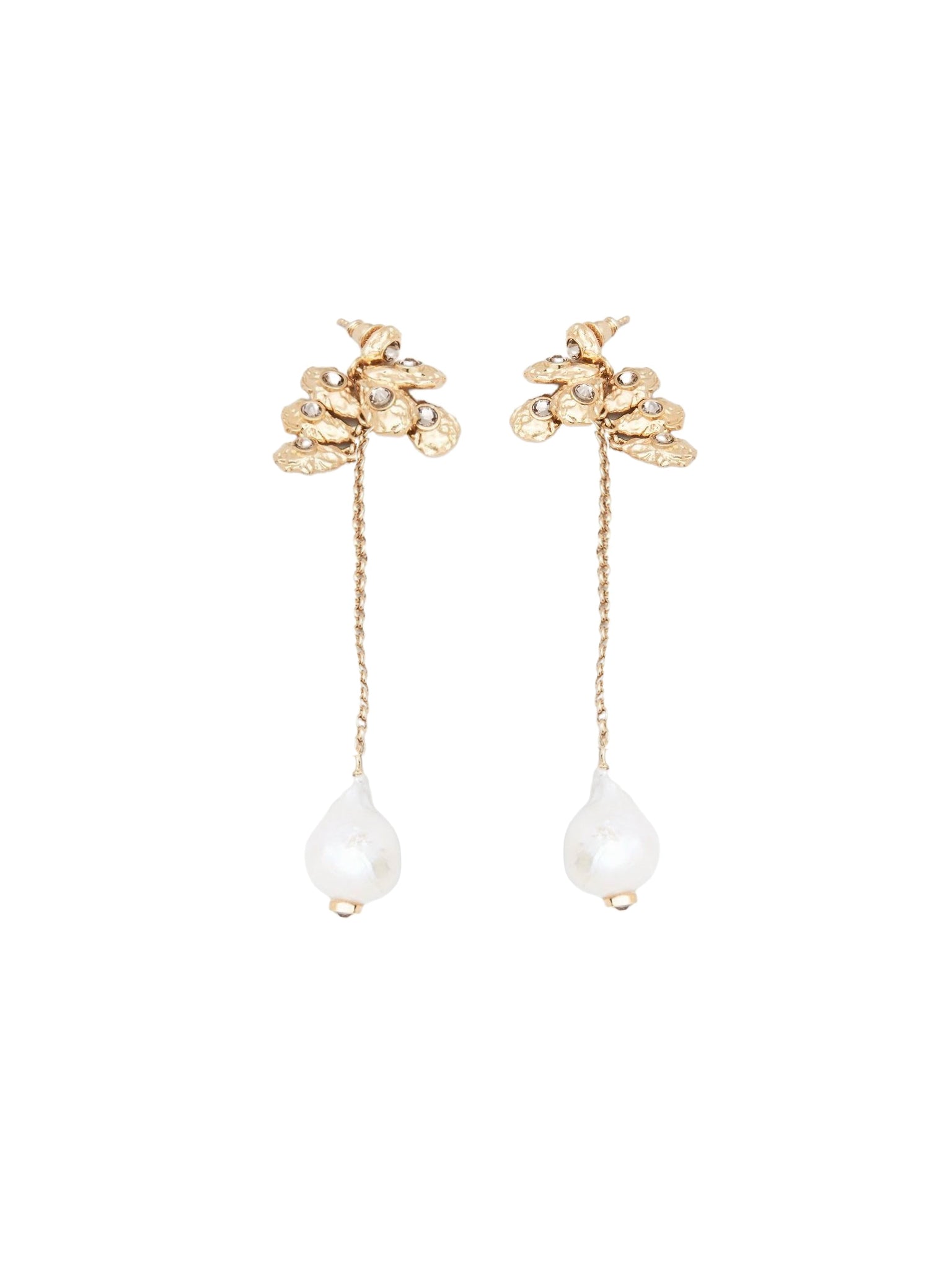 Boucles d'oreilles Céleste en laiton - Pearl