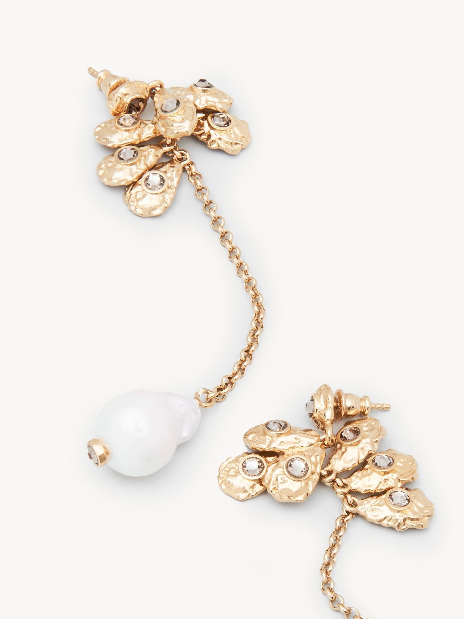 Boucles d'oreilles Céleste en laiton - Pearl