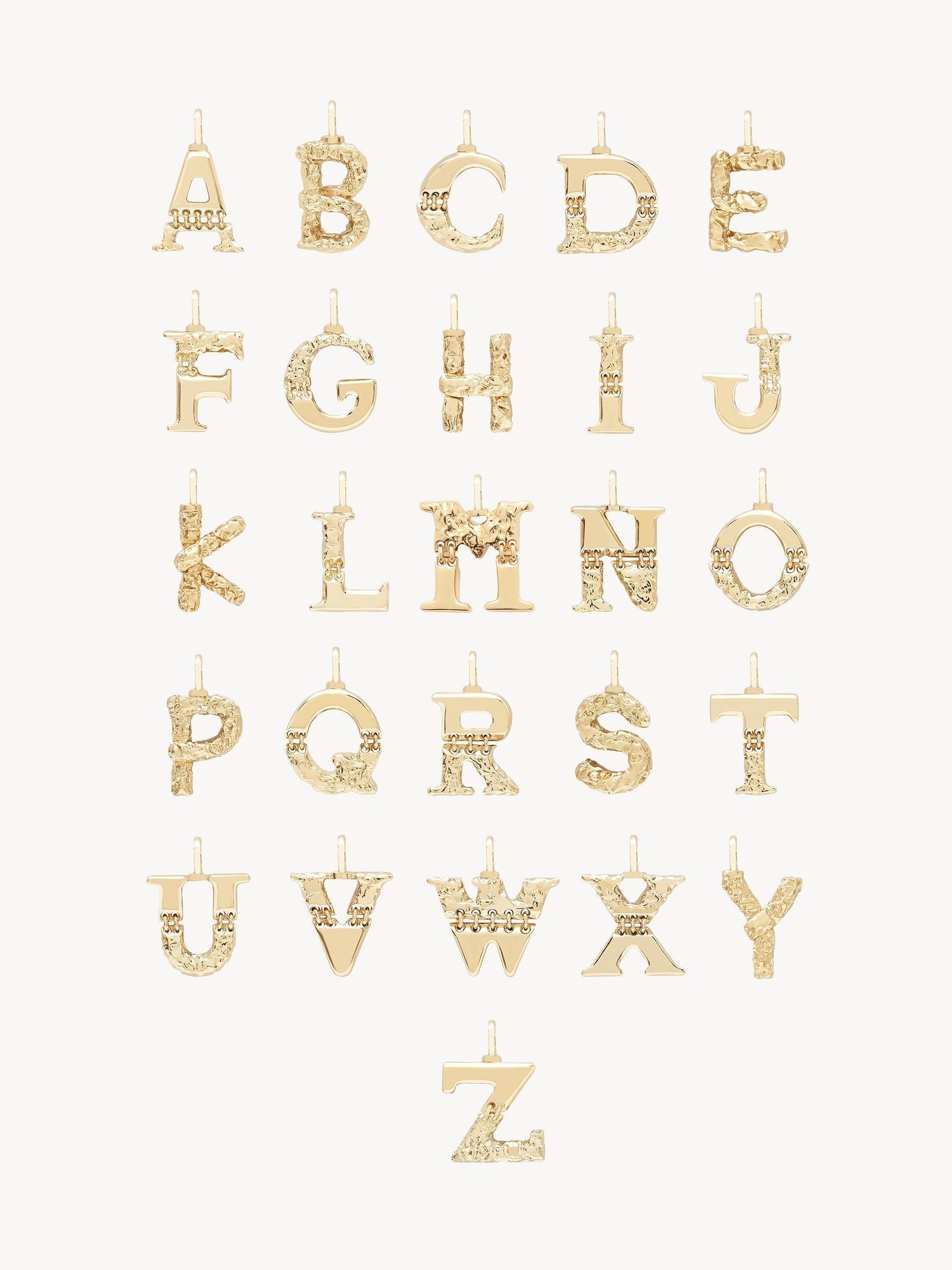 Collier Alphabet en laiton - Gold H