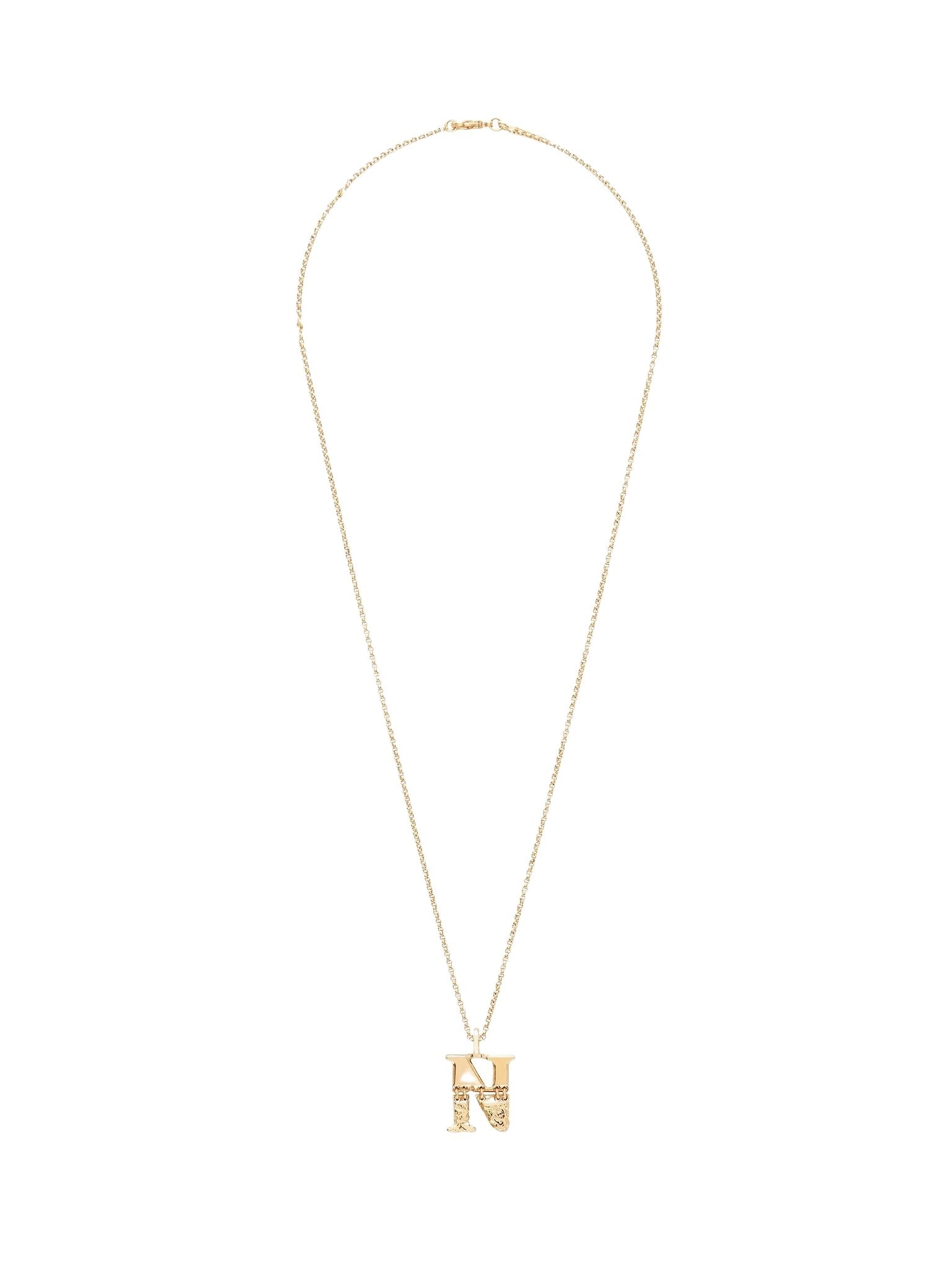 Collier Alphabet en laiton - Gold N
