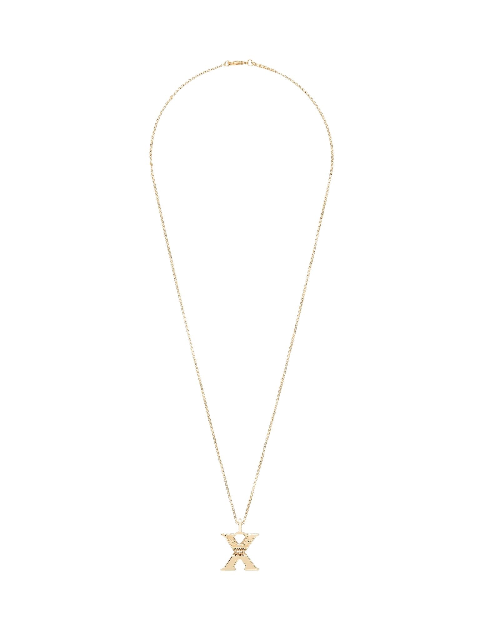 Collier Alphabet en laiton - Gold X