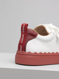 Baskets Lauren en cuir - Dawn Red
