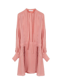 Robe chemise en soie - Tan Rose