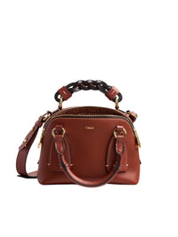 Petit sac de jour Daria en cuir - Sepia Brown
