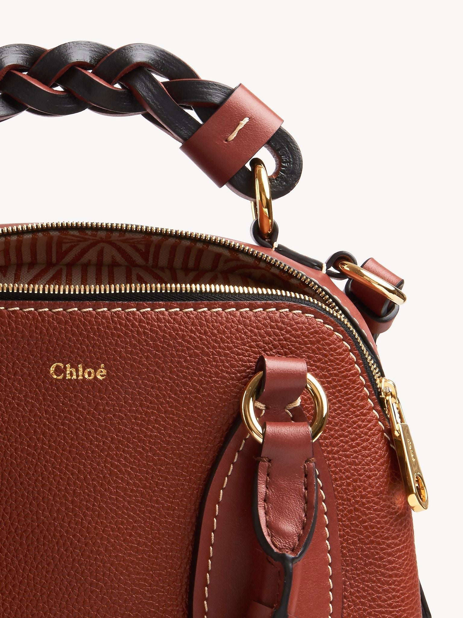 Petit sac de jour Daria en cuir - Sepia Brown