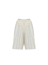 Short rayé en soie - Buttercream