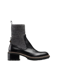 Bottines chaussettes Franne en cuir - Black