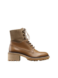 Bottines Franne à lacets en cuir - Antique Brown