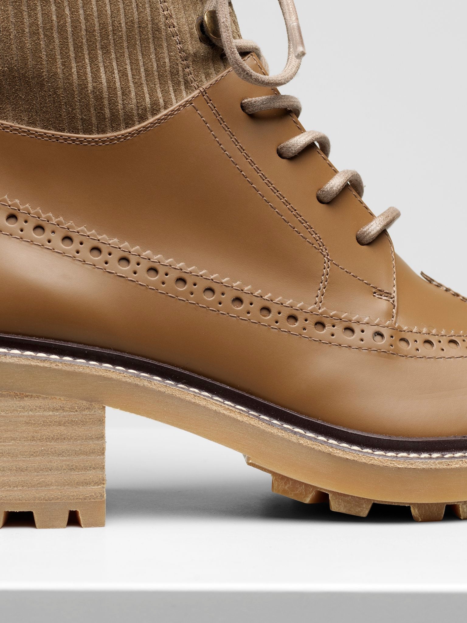 Bottines Franne à lacets en cuir - Antique Brown