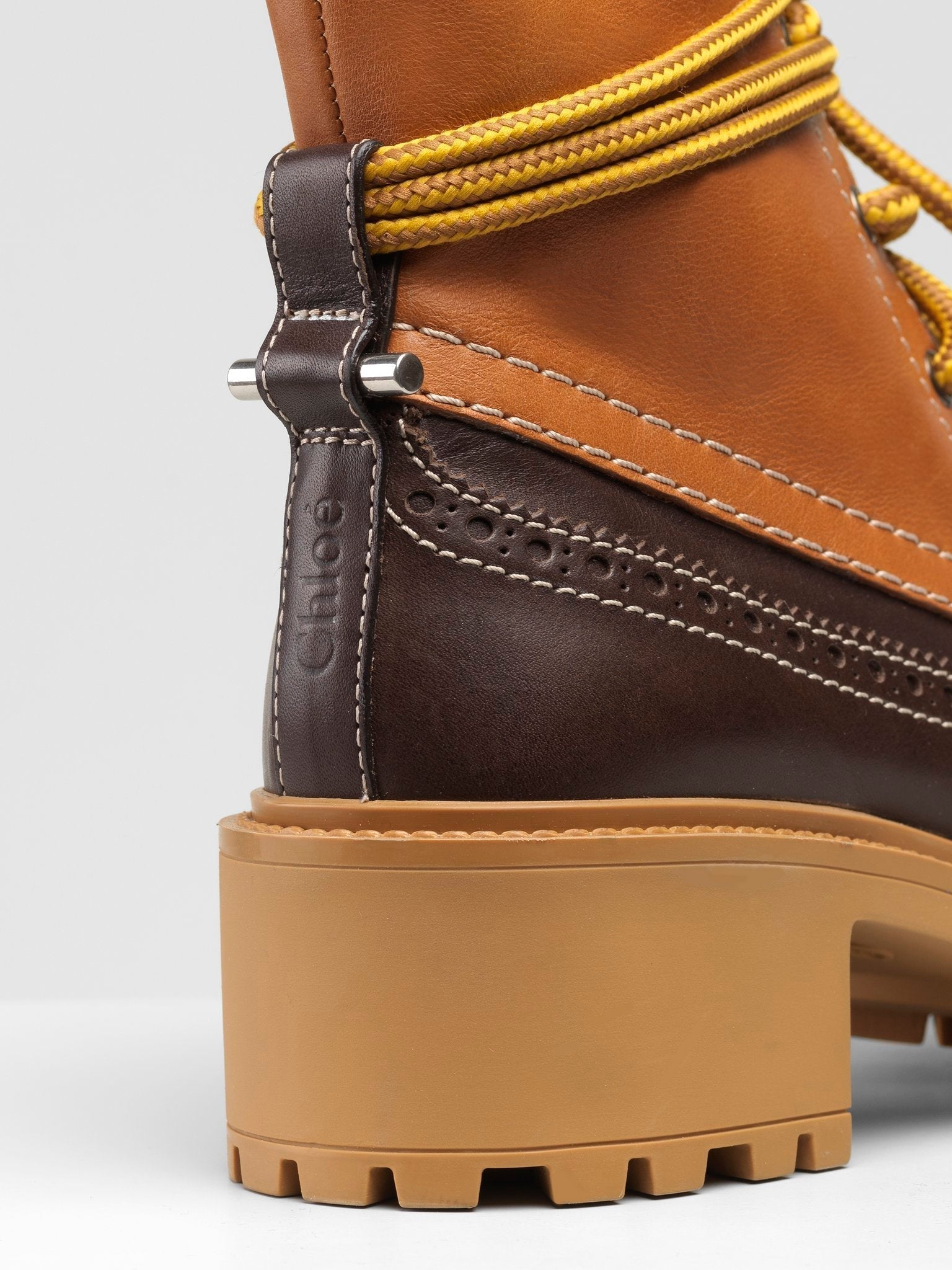 Bottines Franne bicolore en cuir - Luminous Ochre