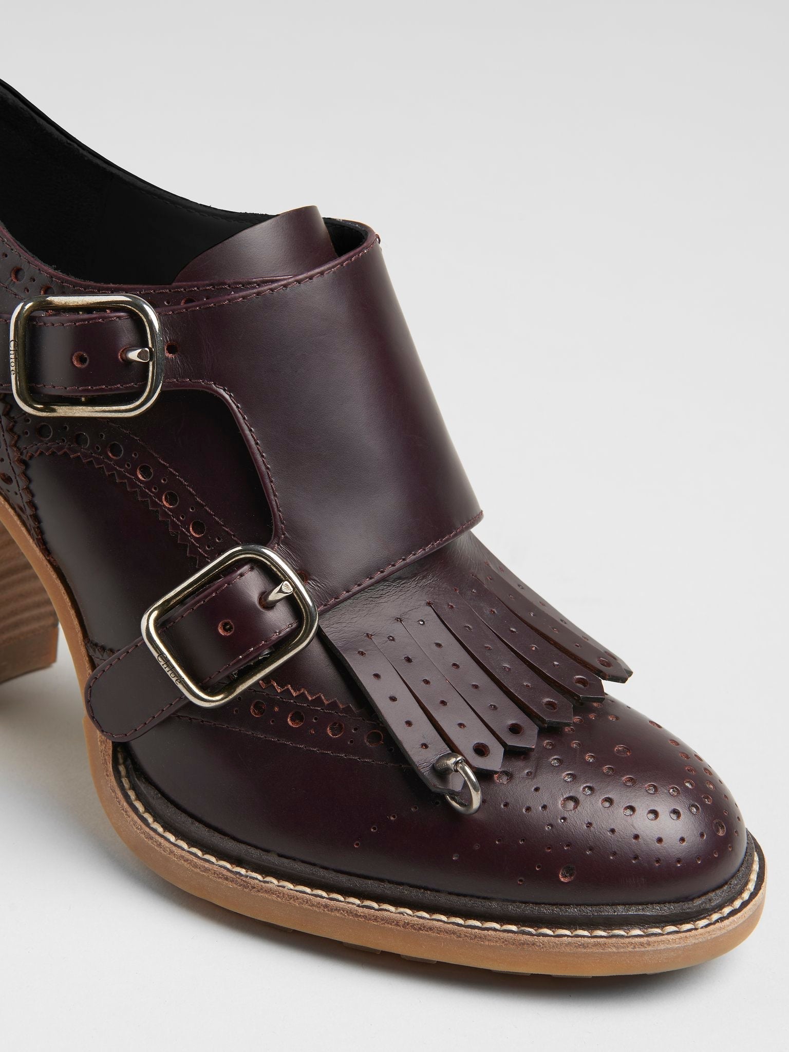 Richelieus Franne à talons hauts en cuir - Perfect Plum