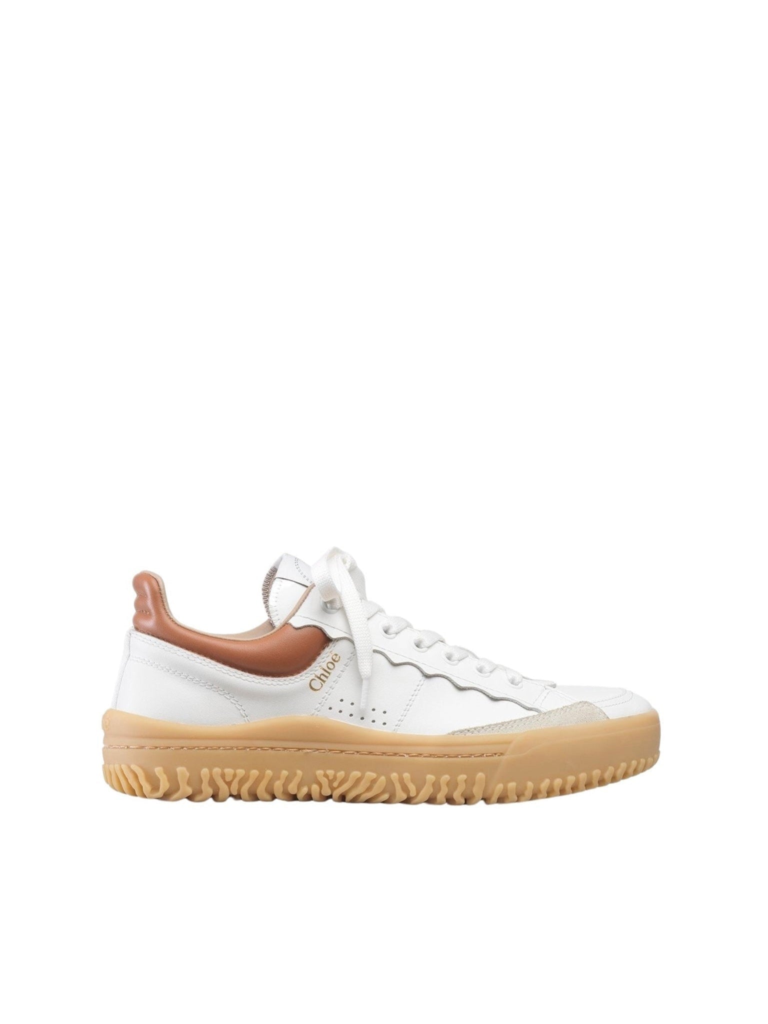 Sneakers Franckie en cuir - White & Beige