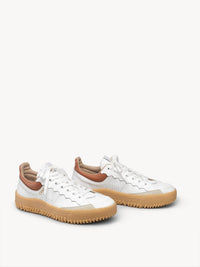 Sneakers Franckie en cuir - White & Beige