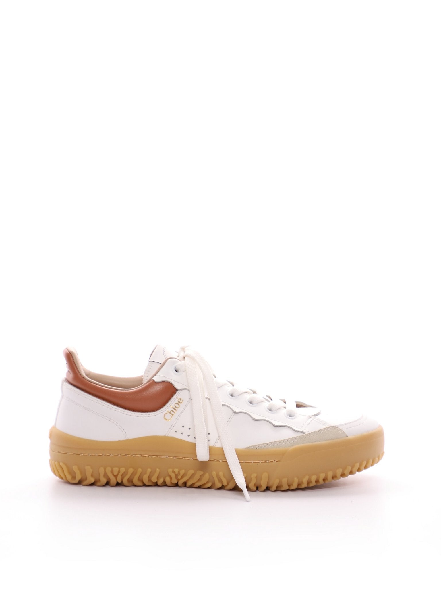 Sneakers Franckie en cuir - White & Beige