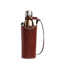 Sac porte-bouteille Fredy en cuir - Copper Brown