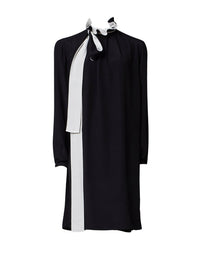 Robe col montant richelieu - Black