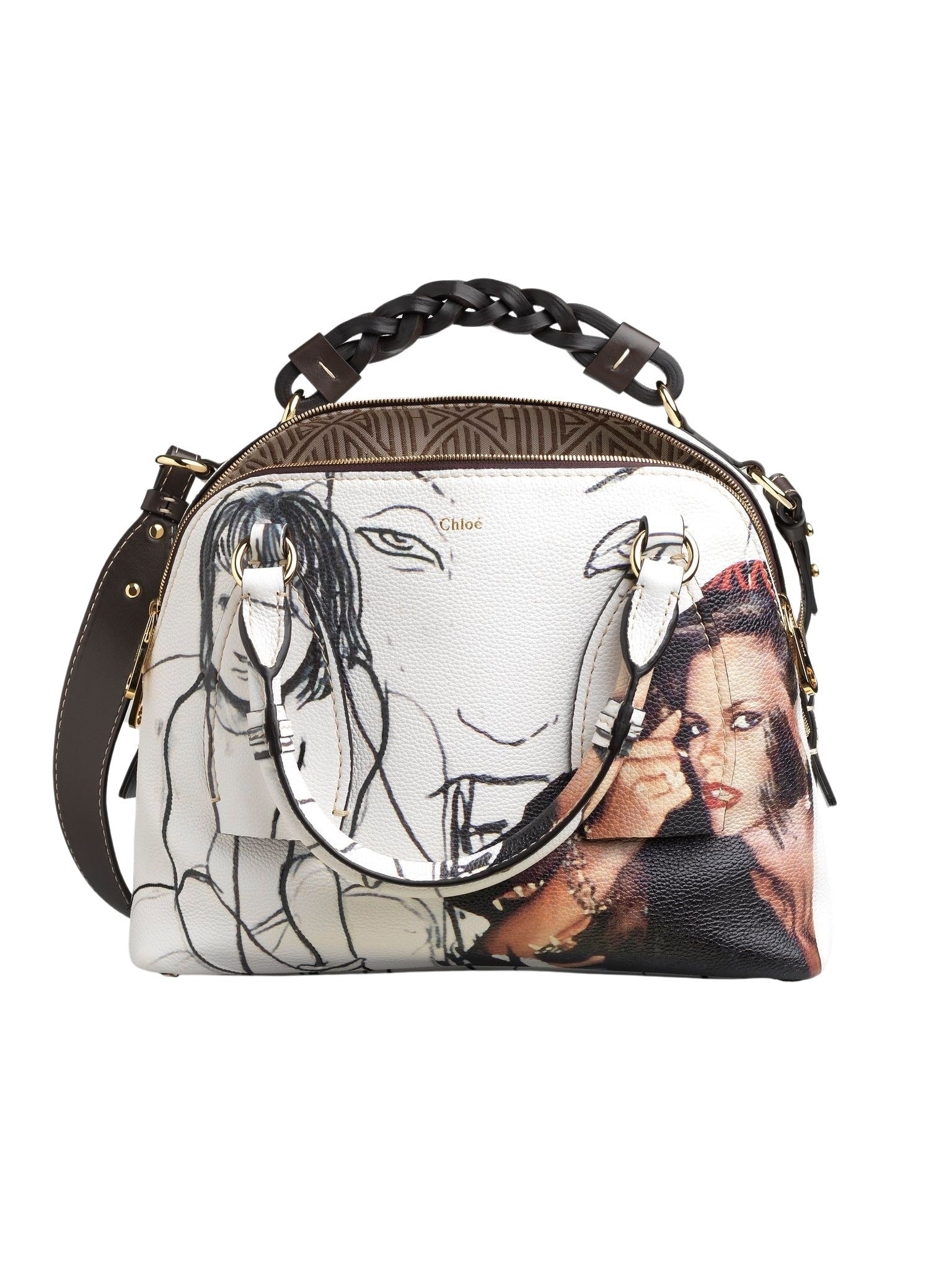 Sac de jour Daria en cuir - Multicolor White