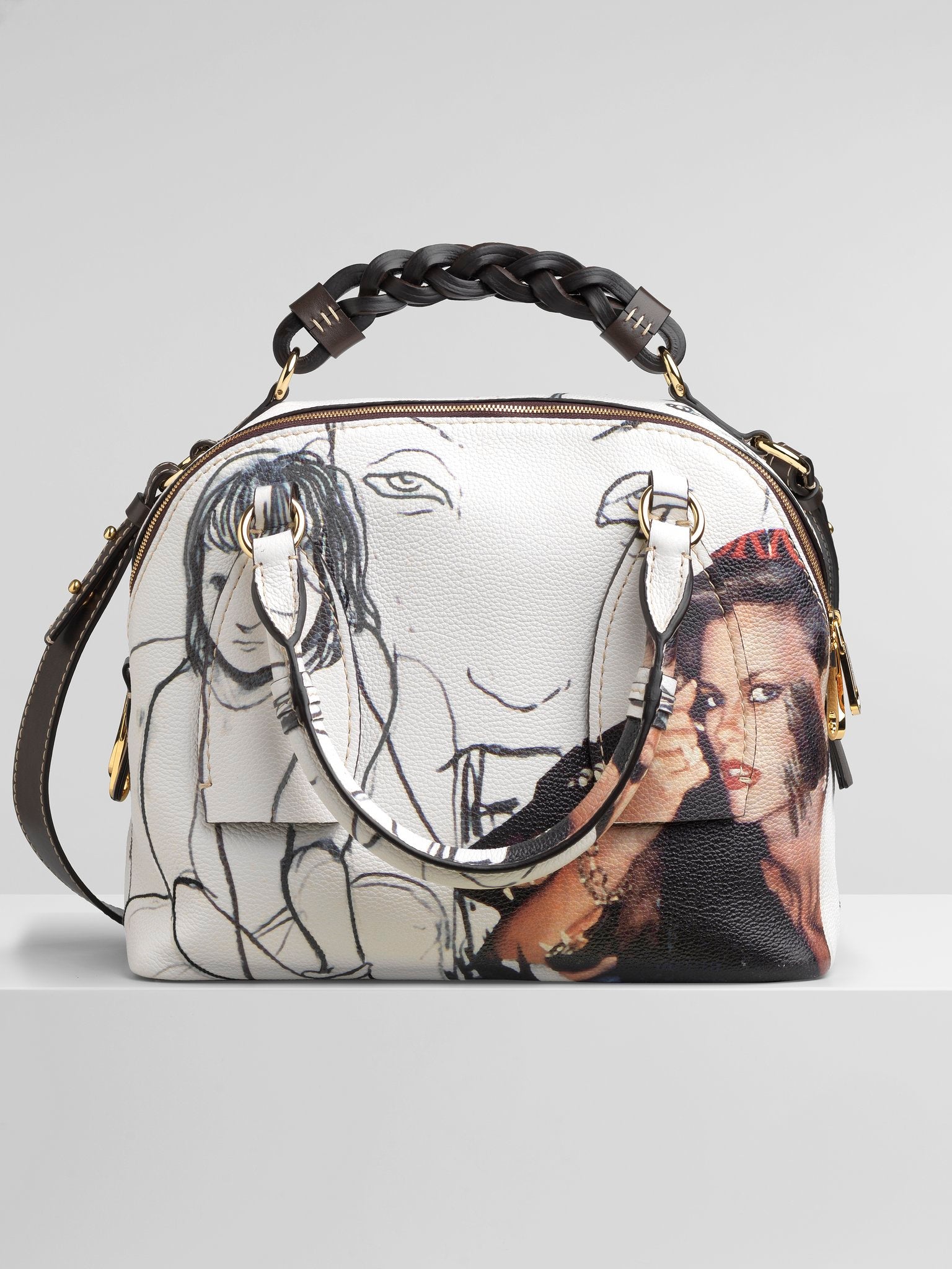 Sac de jour Daria en cuir - Multicolor White