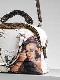 Sac de jour Daria en cuir - Multicolor White