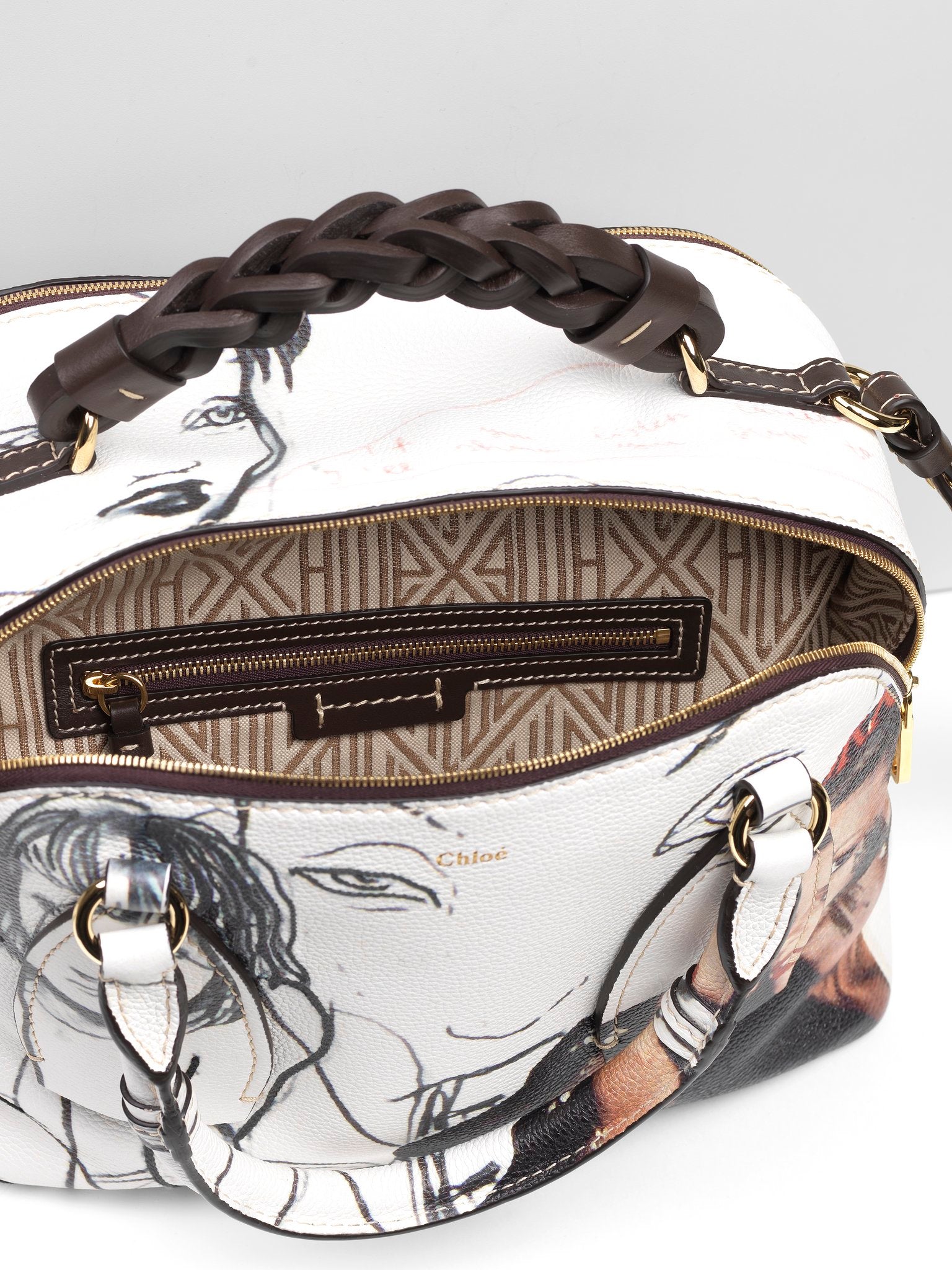 Sac de jour Daria en cuir - Multicolor White