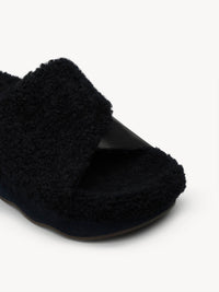Mules Wavy en cuir - Black