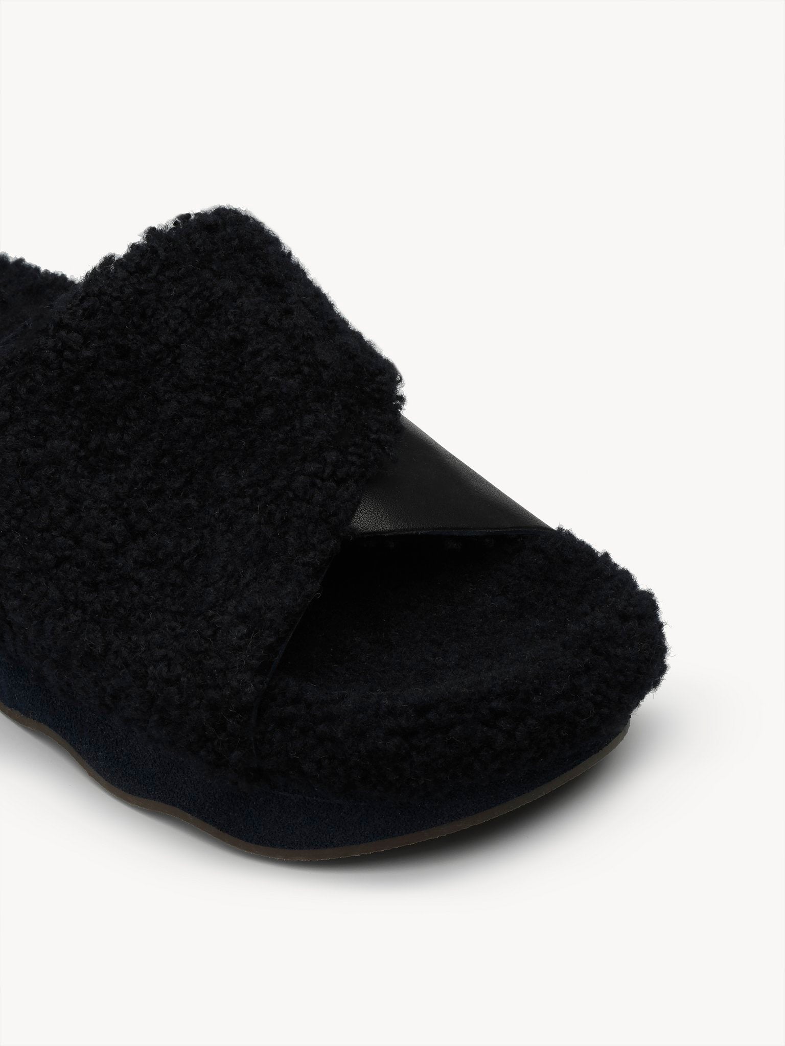 Mules Wavy en cuir - Black