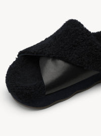 Mules Wavy en cuir - Black