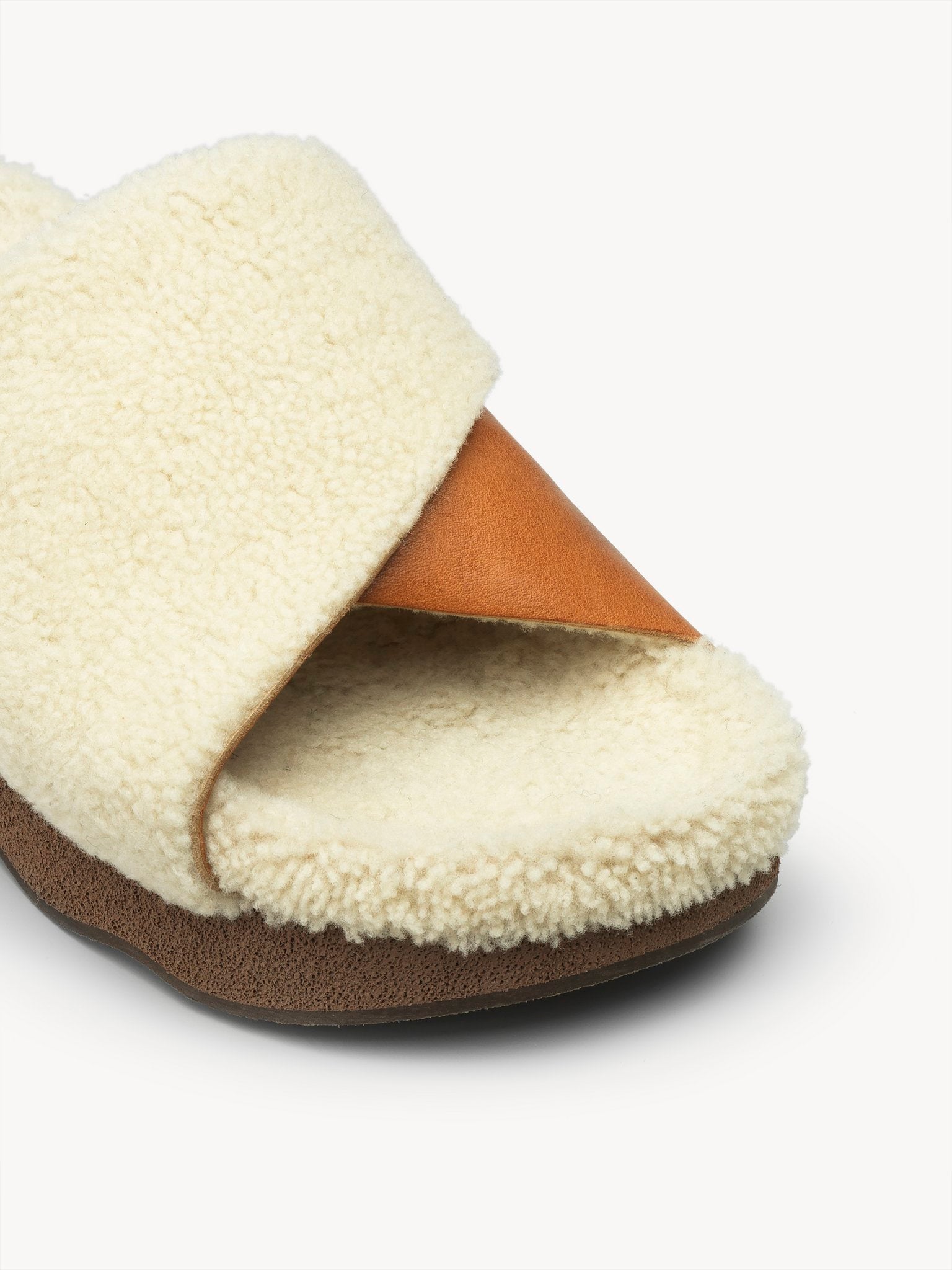 Mules Wavy en cuir - Luminous Ochre