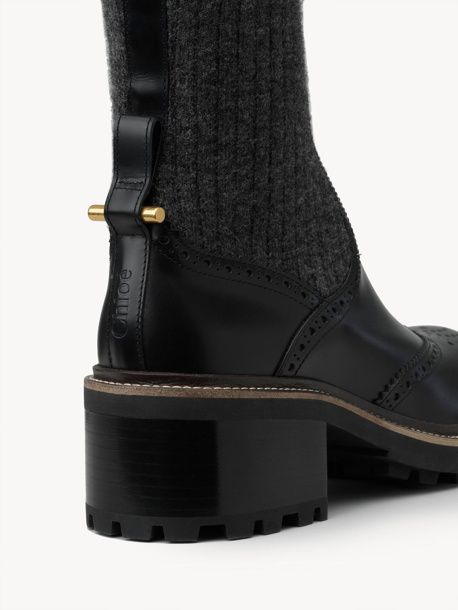 Bottes chaussettes Franne en mohair - Black