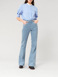 Pantalon bootcut détails poches - Grizzled Blue