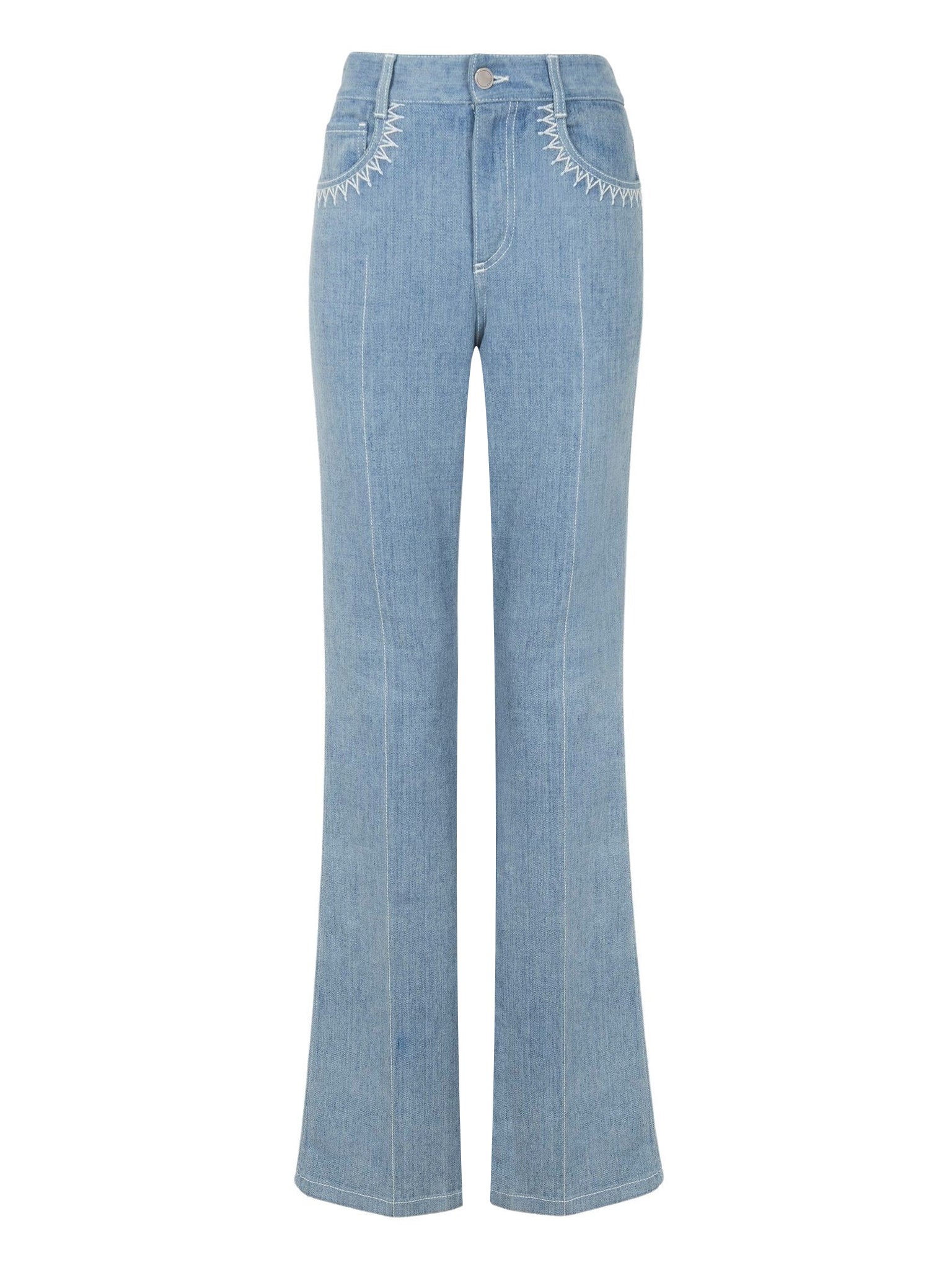 Pantalon bootcut détails poches - Grizzled Blue