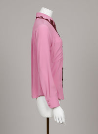 Top en crêpe - Rose Velouté