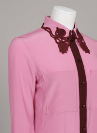 Top en crêpe - Rose Velouté
