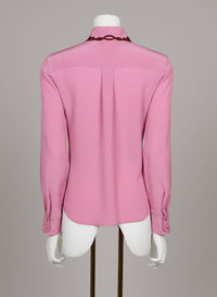 Top en crêpe - Rose Velouté