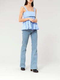 Top sans manches nœud papillon - Pure Blue