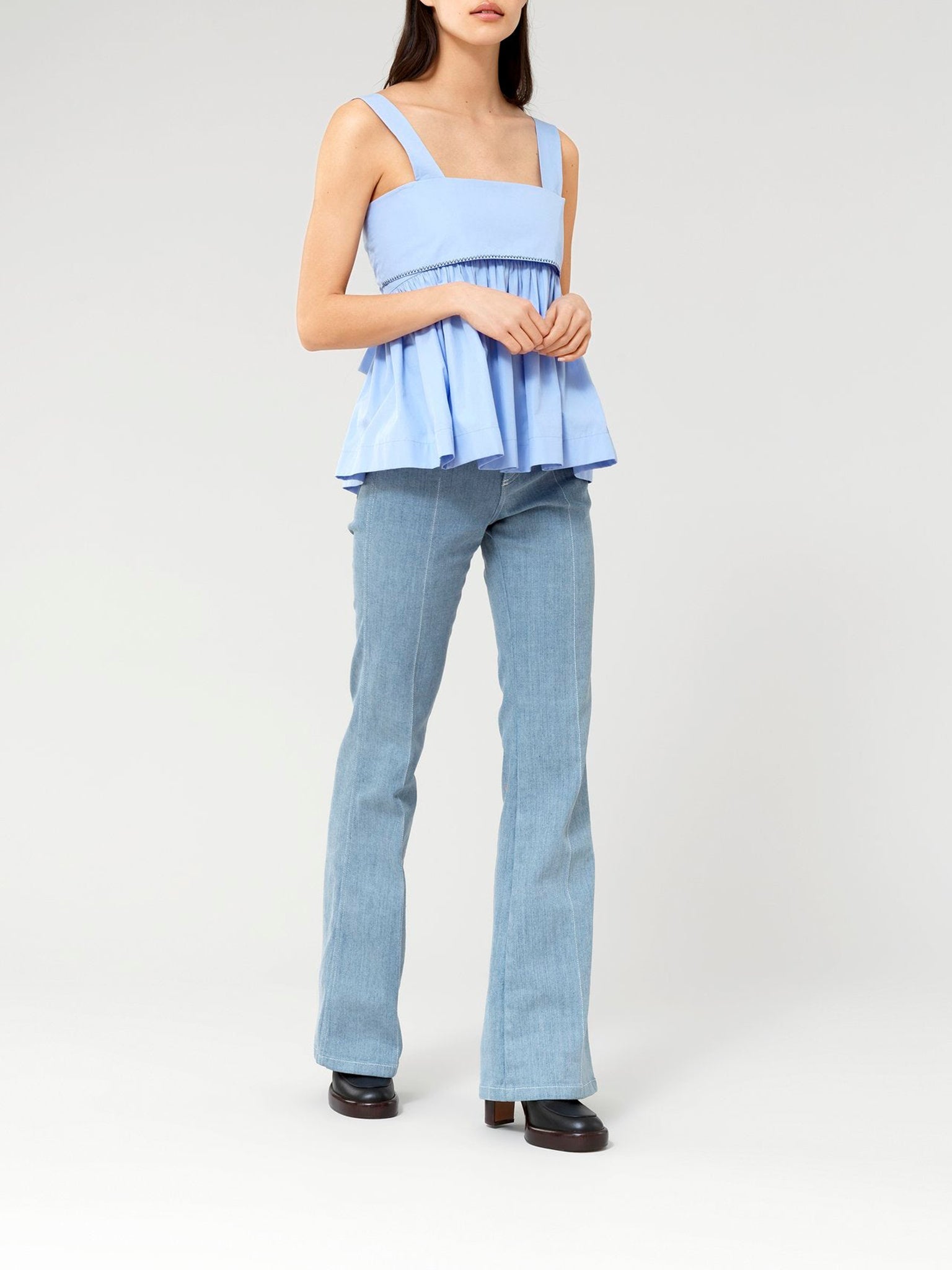 Top sans manches nœud papillon - Pure Blue